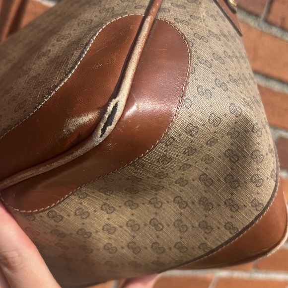Authentic Gucci GG handbag shoulder bag or crossbody vintage purse brown tan - Picture 9 of 17